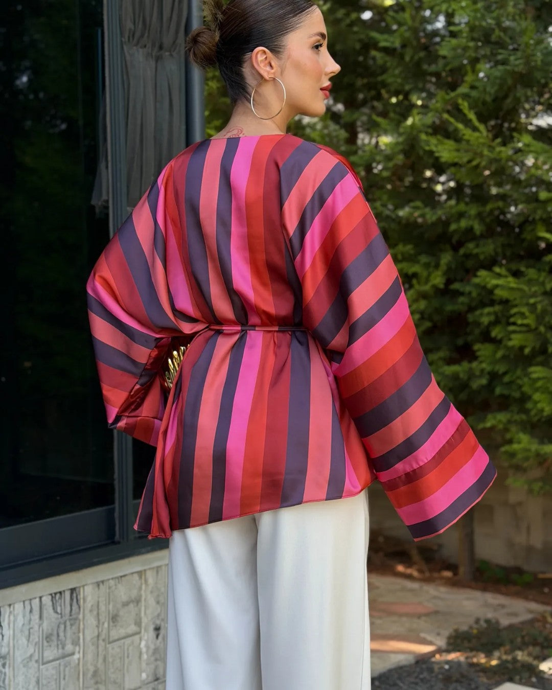 Sunset Summer Striped Shirt + Belt