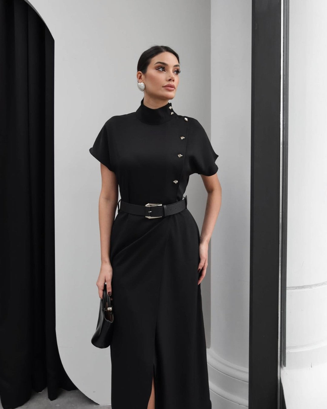 Tailored Belted Midi Dress + Belt