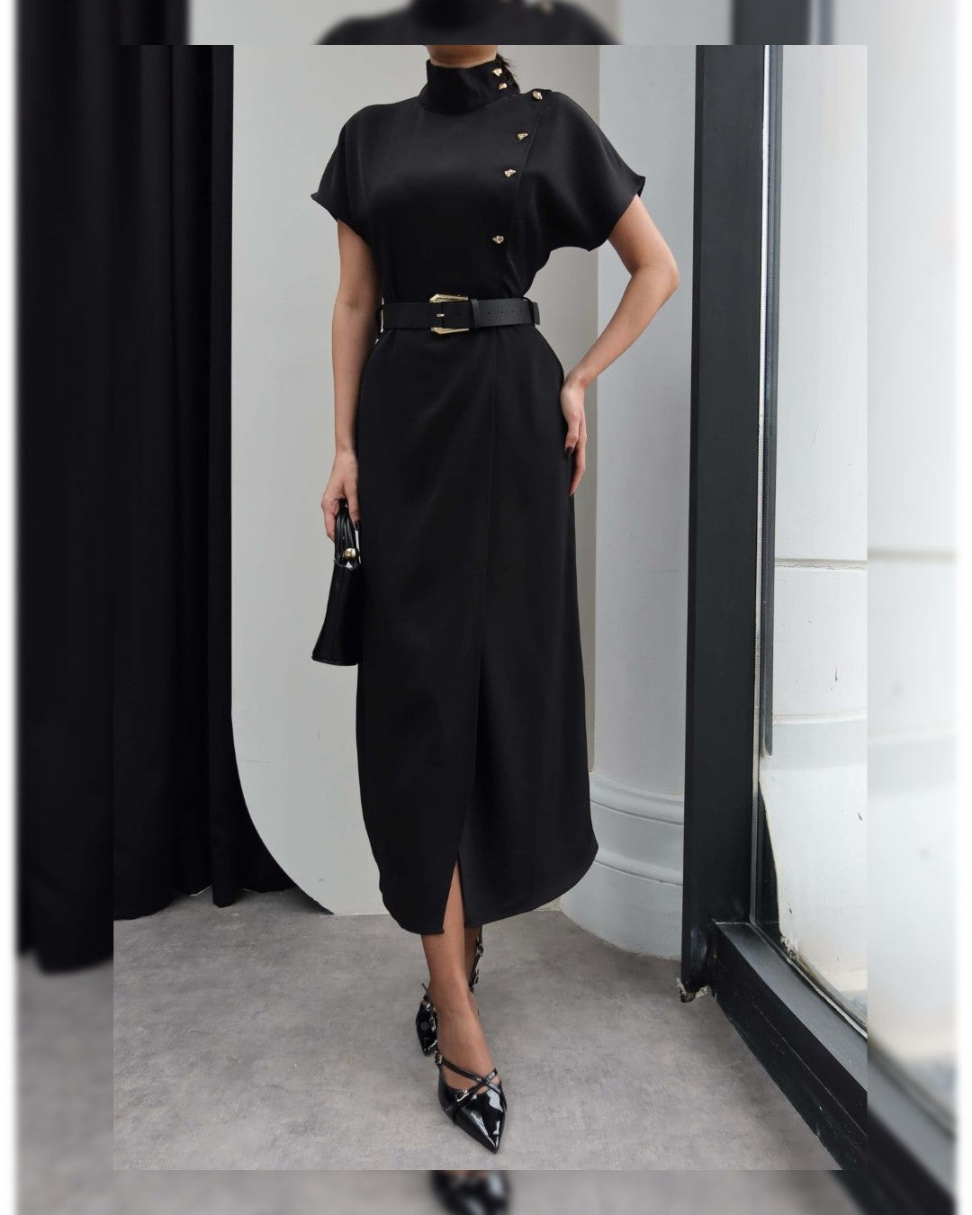 Tailored Belted Midi Dress + Belt