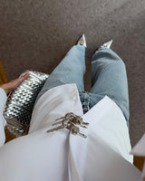 Tailored Shirt with Front Clasp Detail