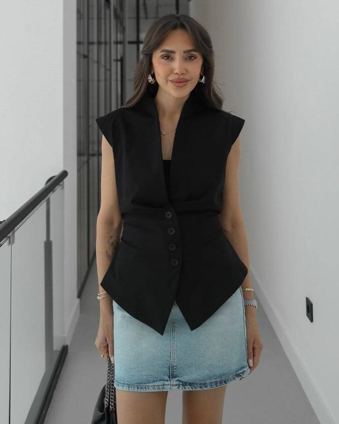 Tailored Sleeveless Blazer