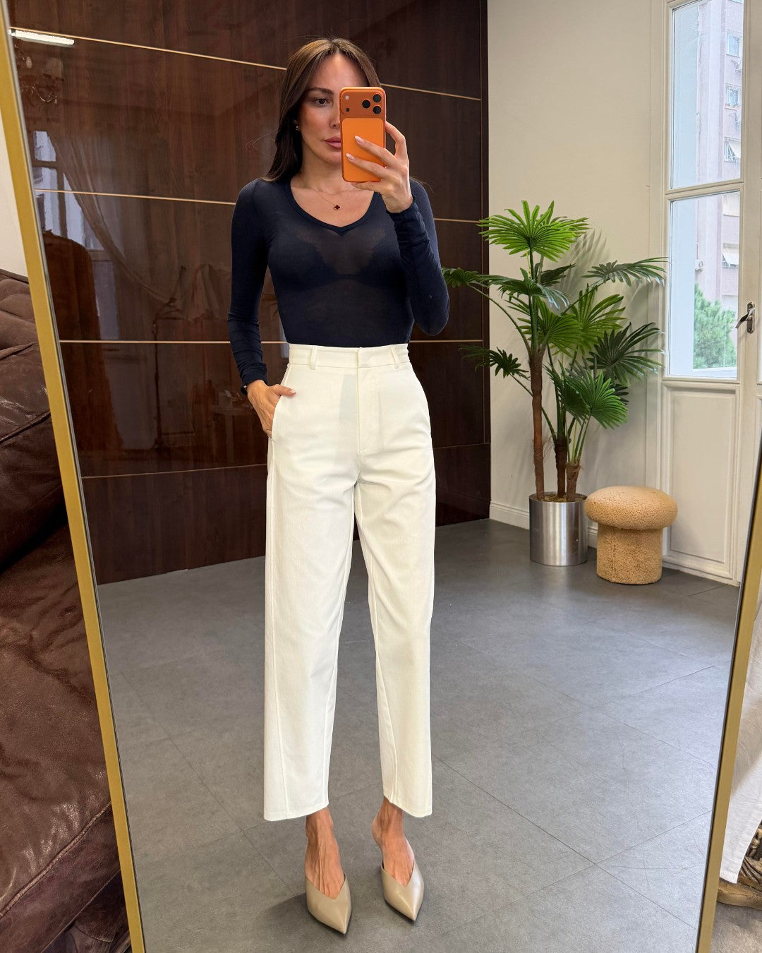 Tailored Straight Trousers