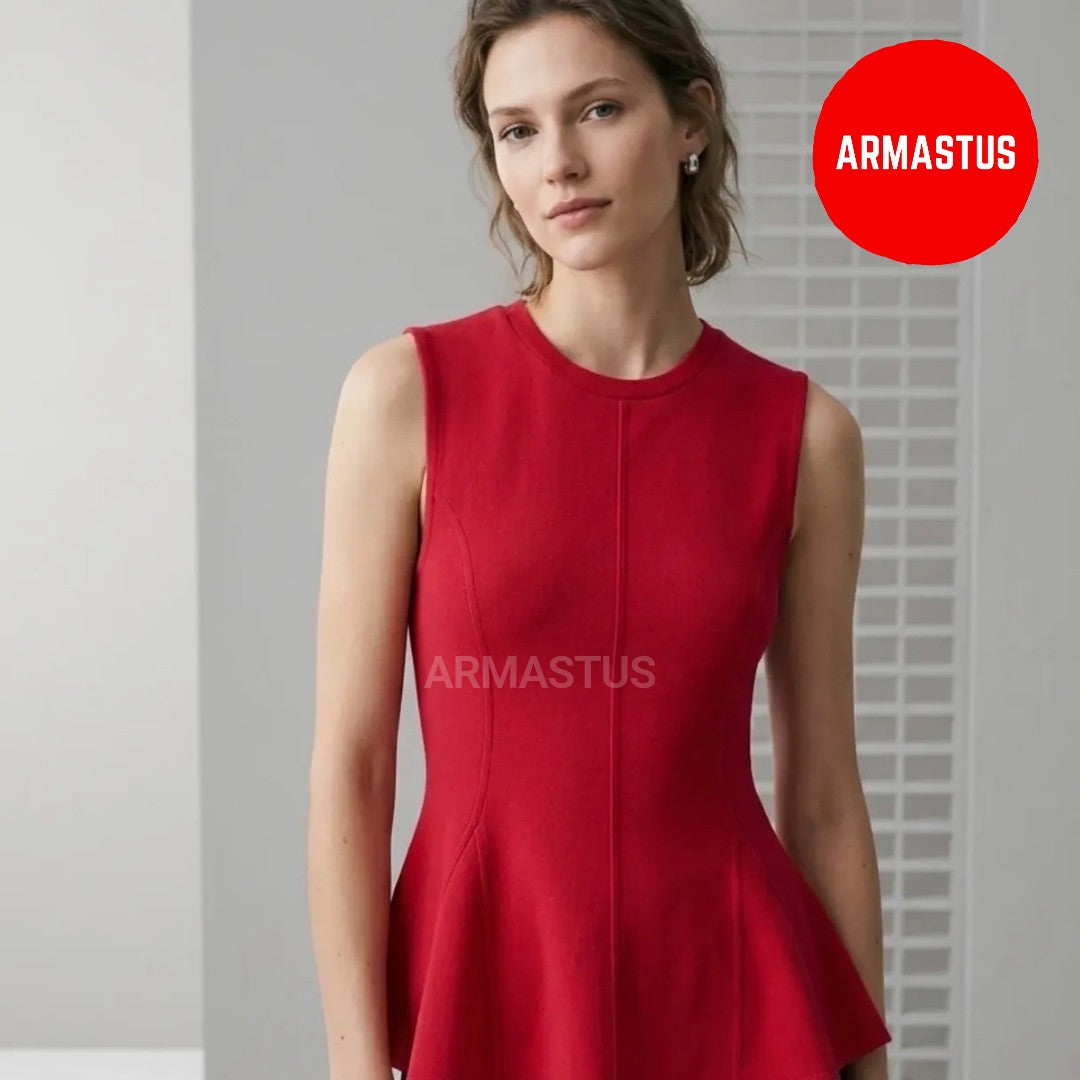 Tailored Waist Flare Top