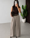 Tailored Wide-Leg Pants + Belt