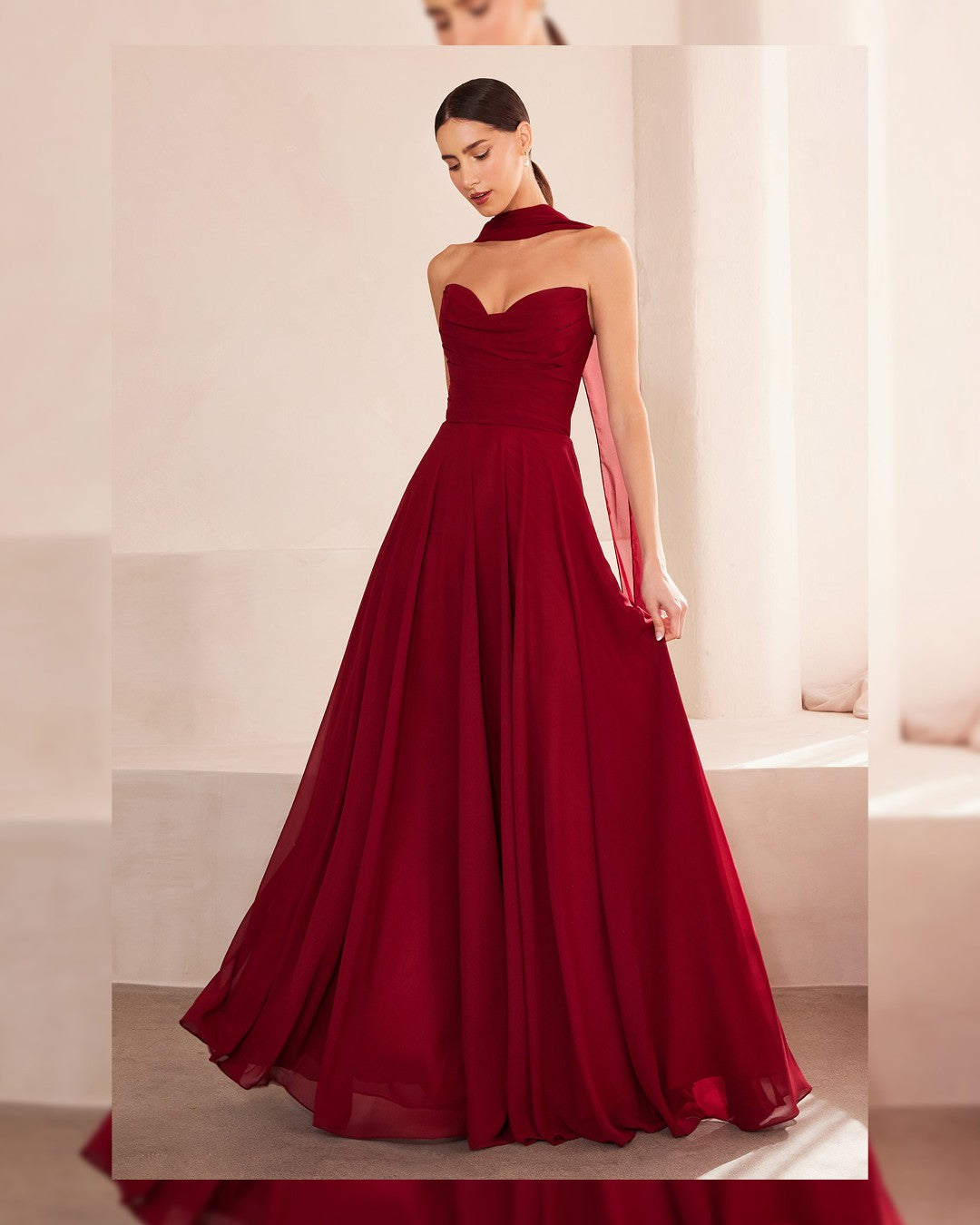 The Draped Veil Gown