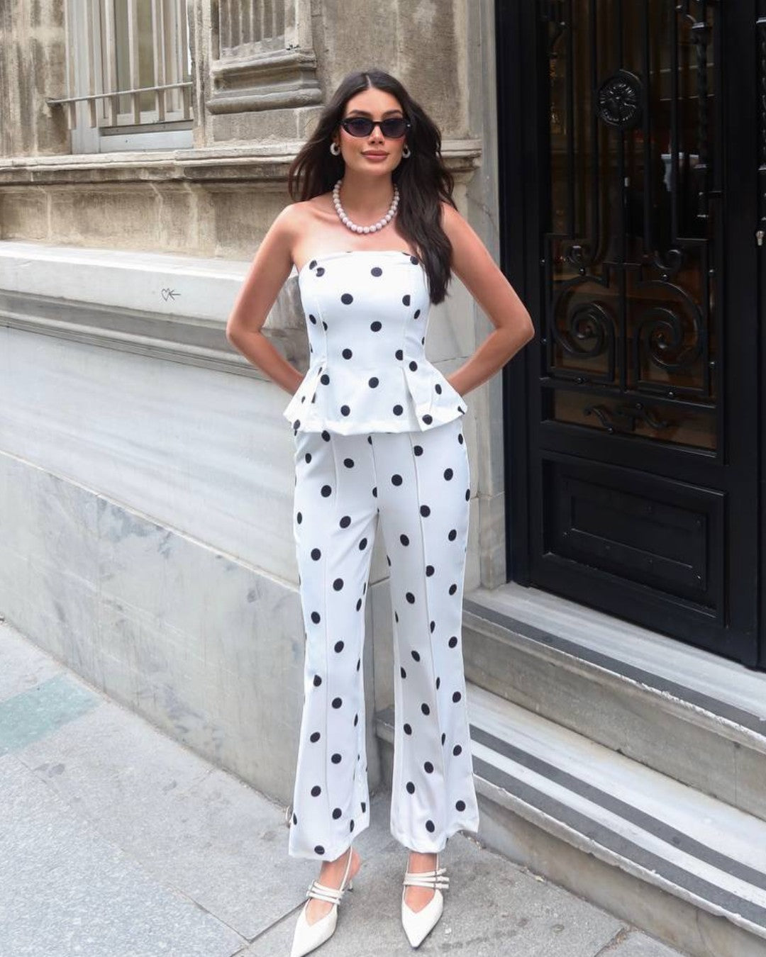 The Polka Dot Peplum Set