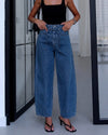 Tie-Waist Barrel Denim
