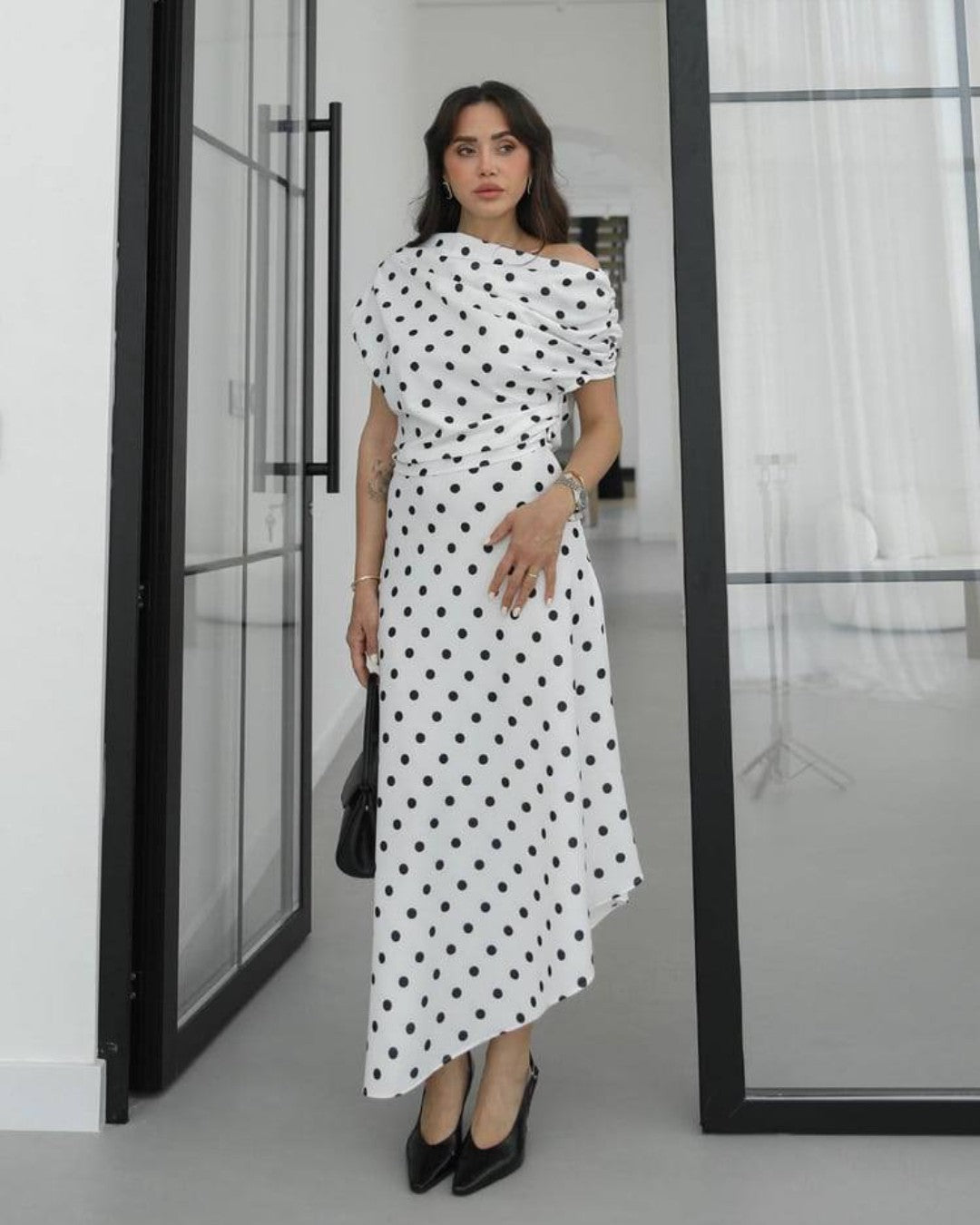 Timeless Polka Midi Dress