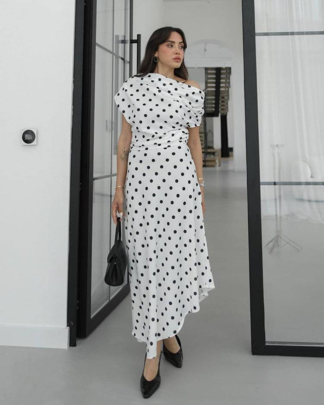 Timeless Polka Midi Dress