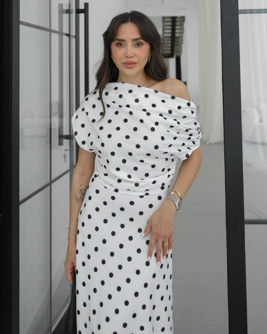 Timeless Polka Midi Dress