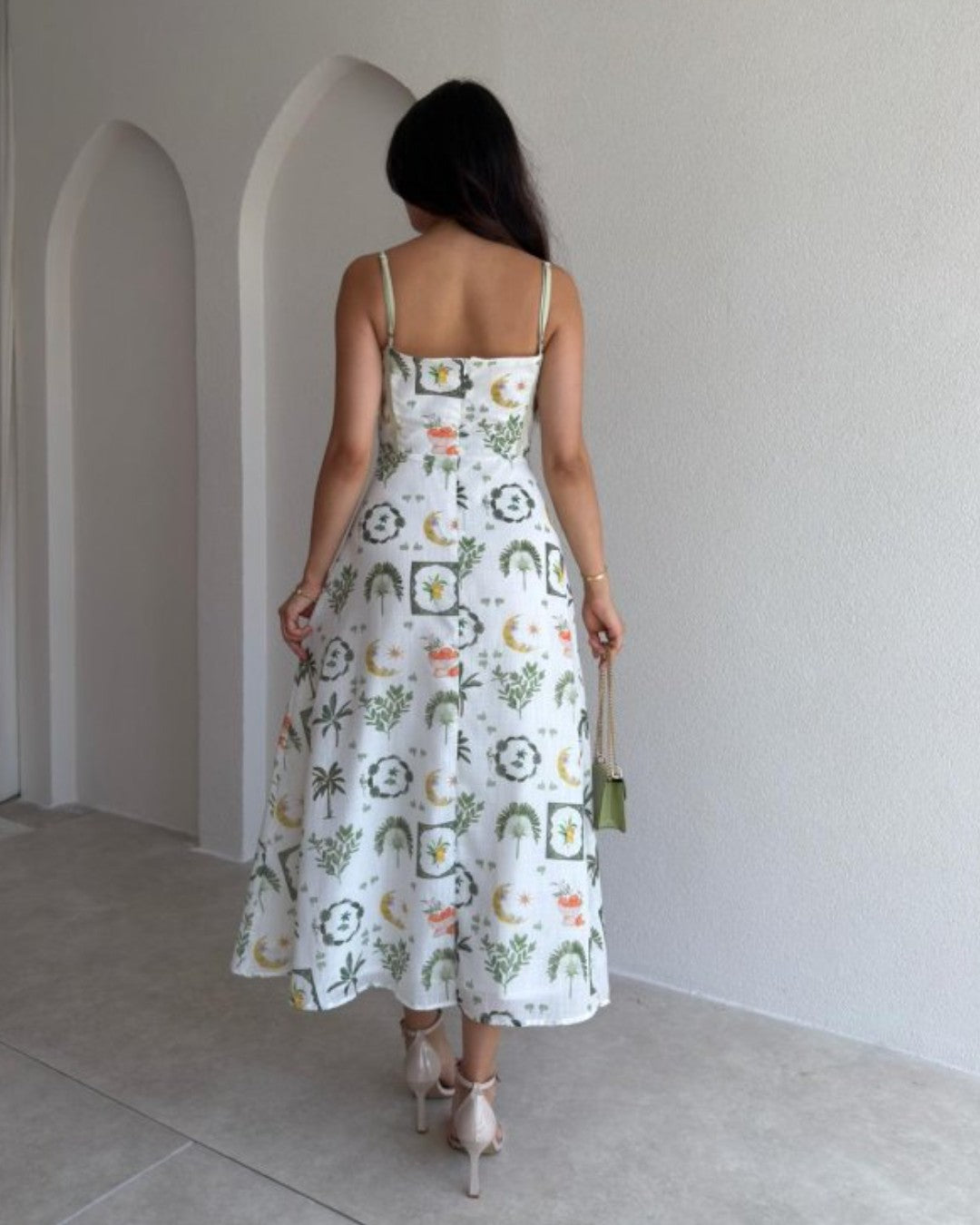Tropical Midi Dress