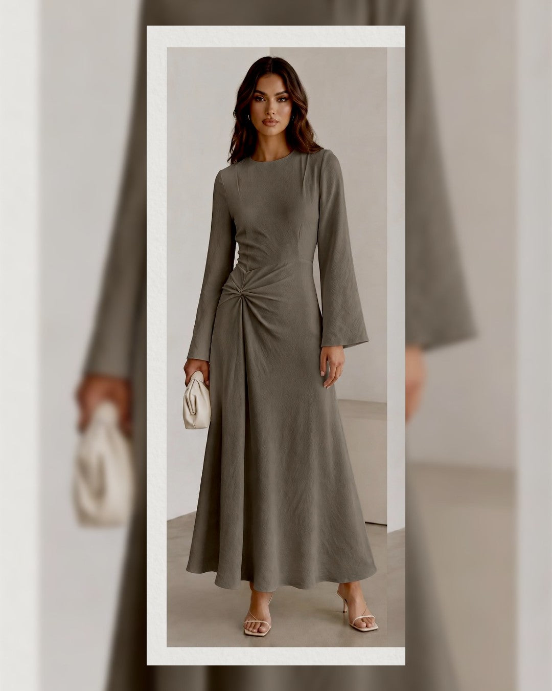 Twist-Waist Maxi Dress