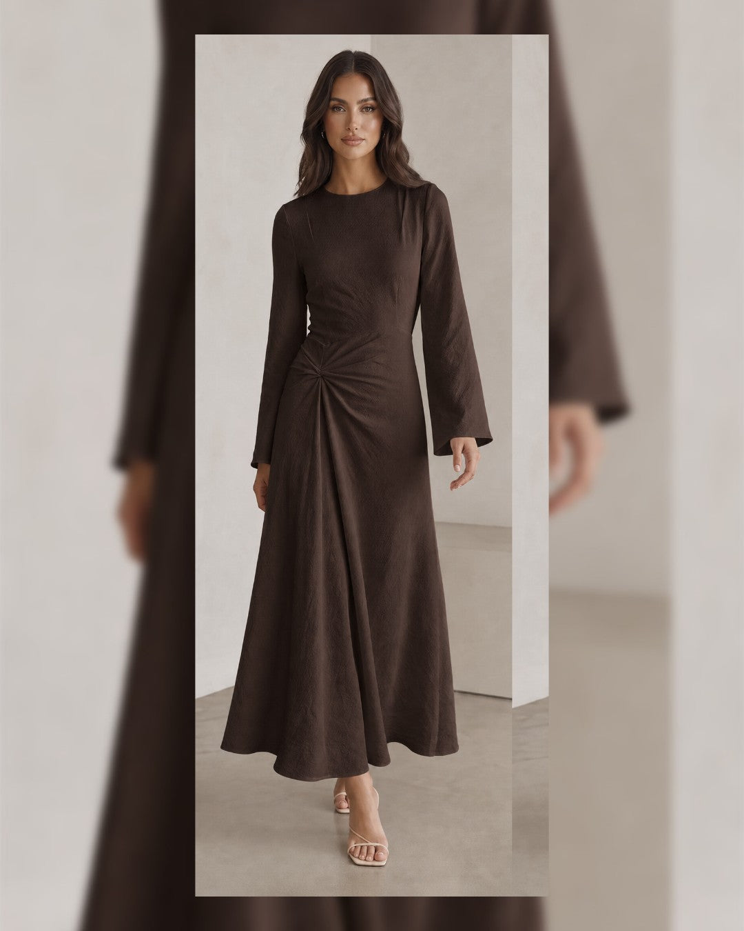 Twist-Waist Maxi Dress