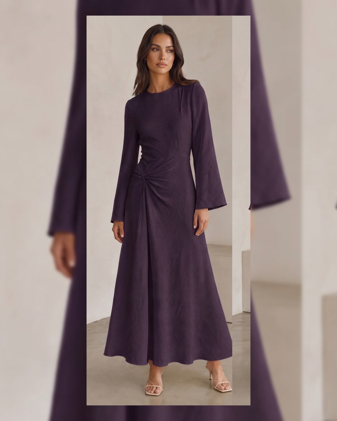 Twist-Waist Maxi Dress