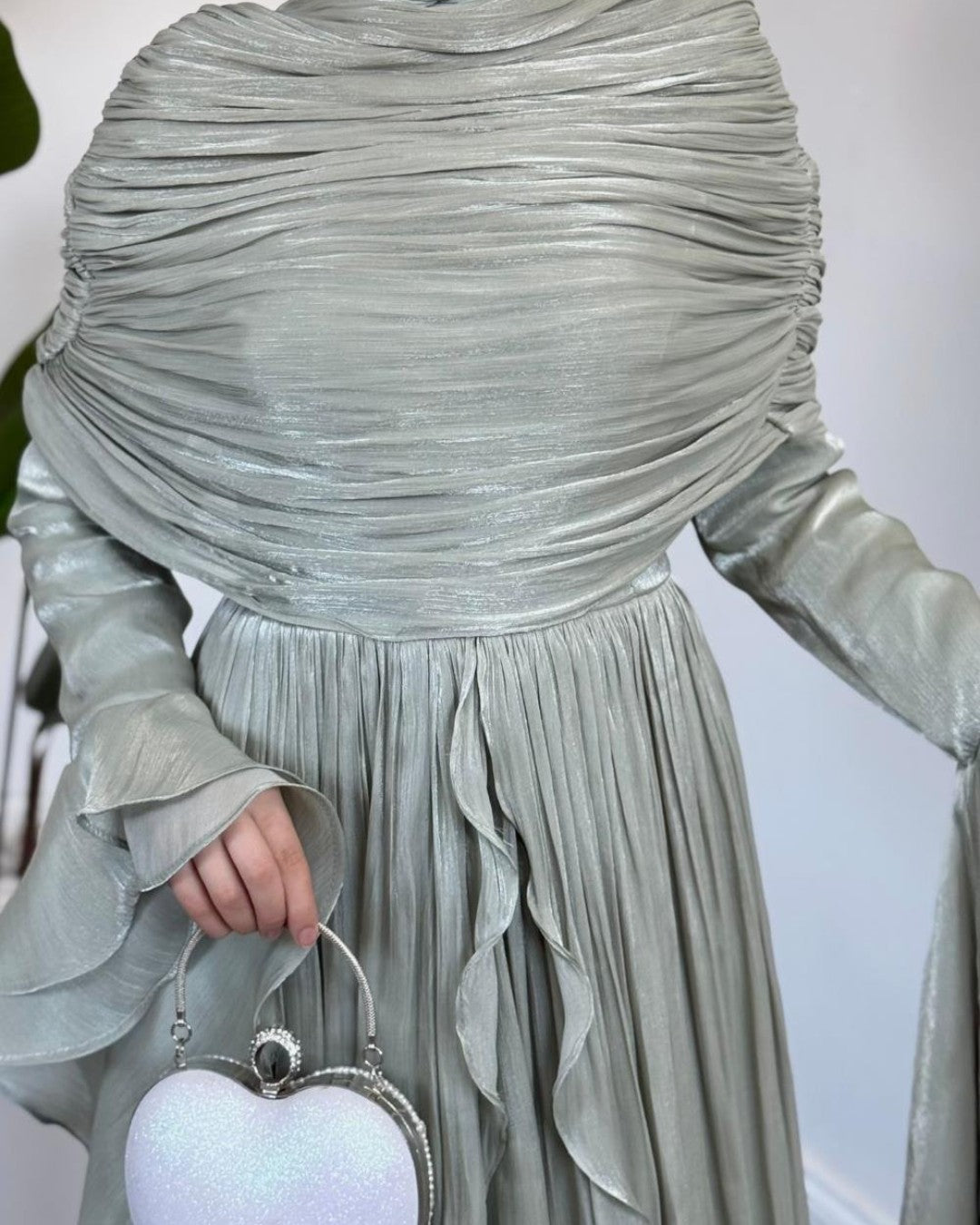 Valencia Ruffles Drape Gown