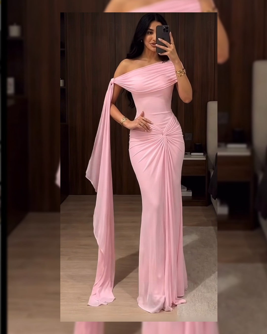 Valentina One-Shoulder Gown