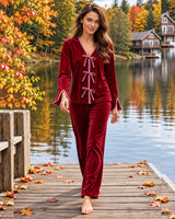 Velour Ribbon Lounge Set
