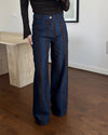 Vertical Panel Wide-Leg Denim
