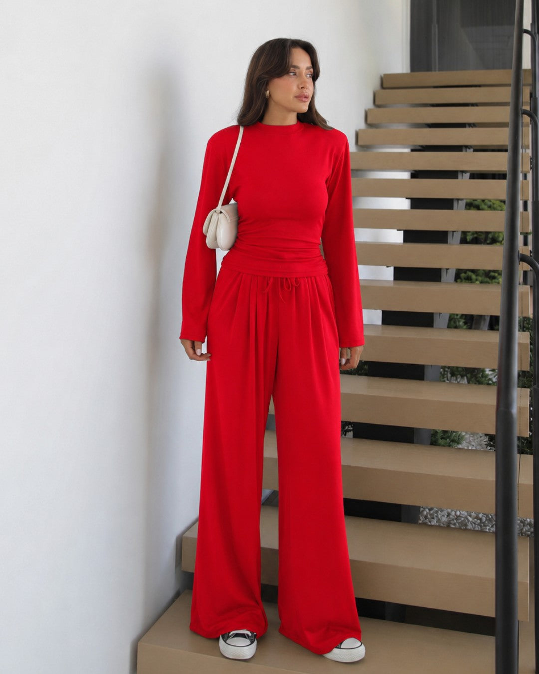 Veyra Ruched Wide-Leg Set