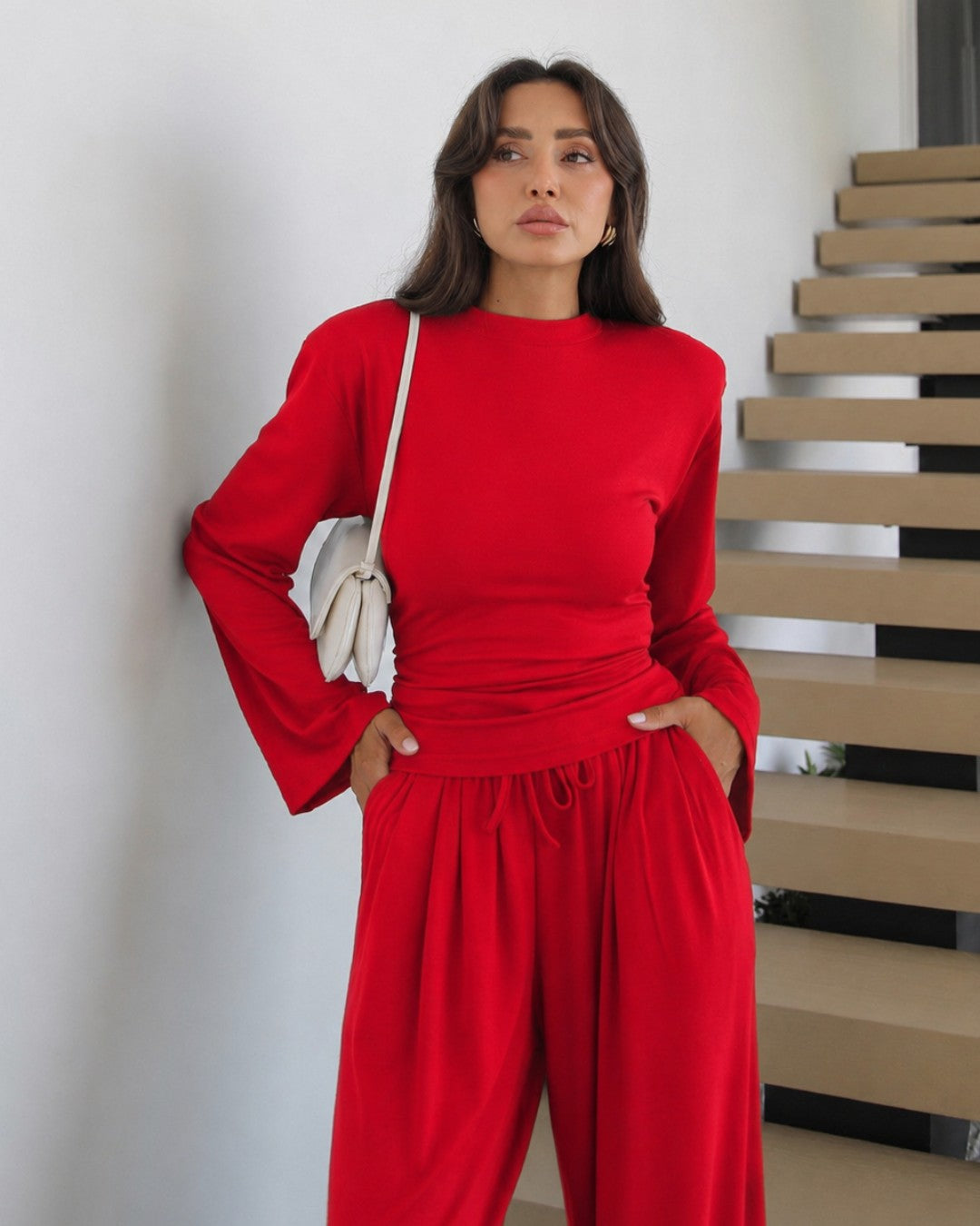 Veyra Ruched Wide-Leg Set