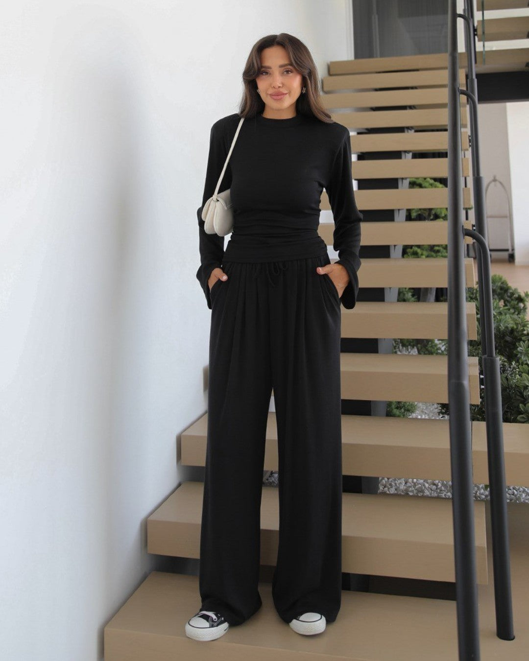 Veyra Ruched Wide-Leg Set