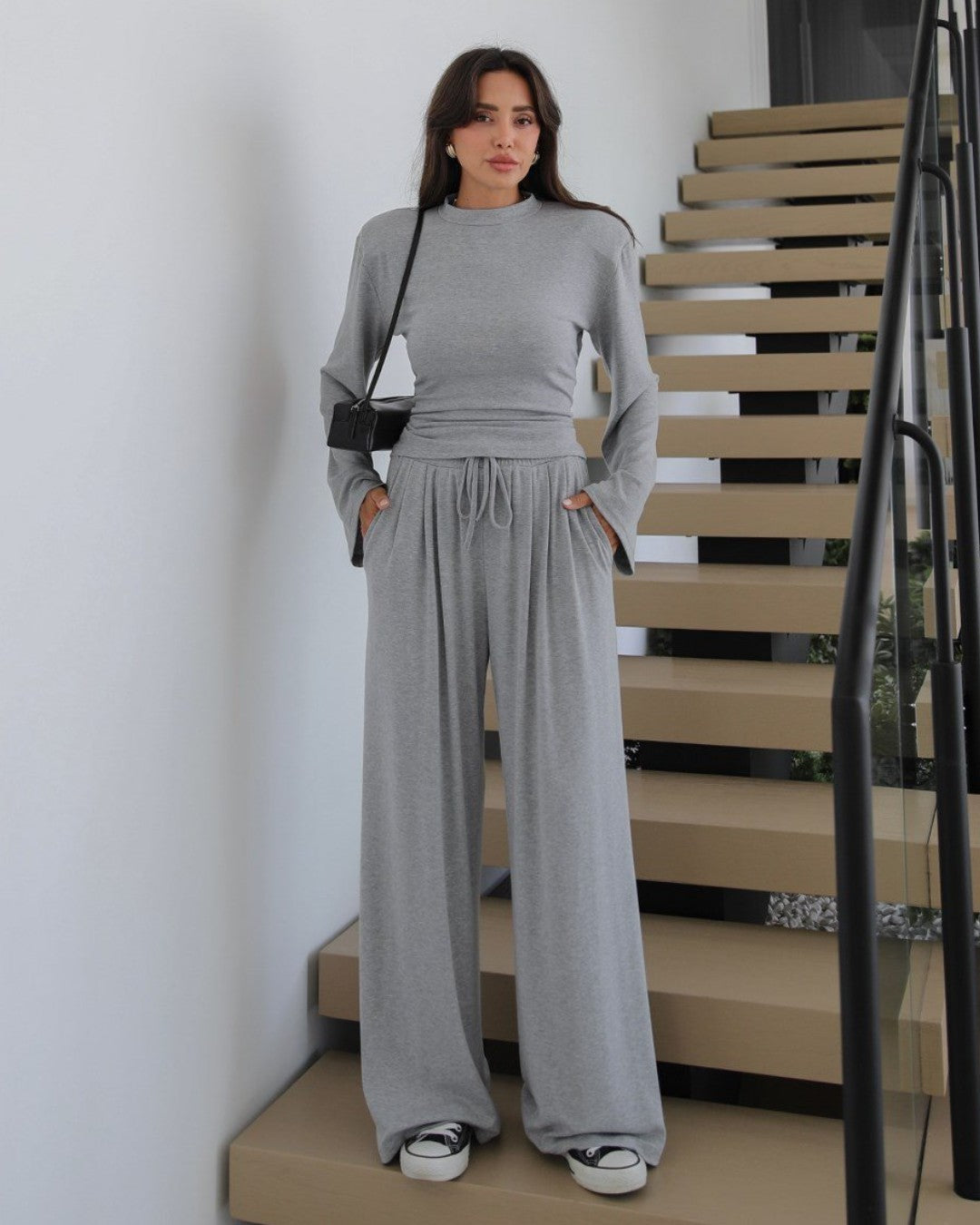 Veyra Ruched Wide-Leg Set
