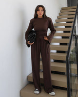 Veyra Ruched Wide-Leg Set