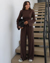 Veyra Ruched Wide-Leg Set