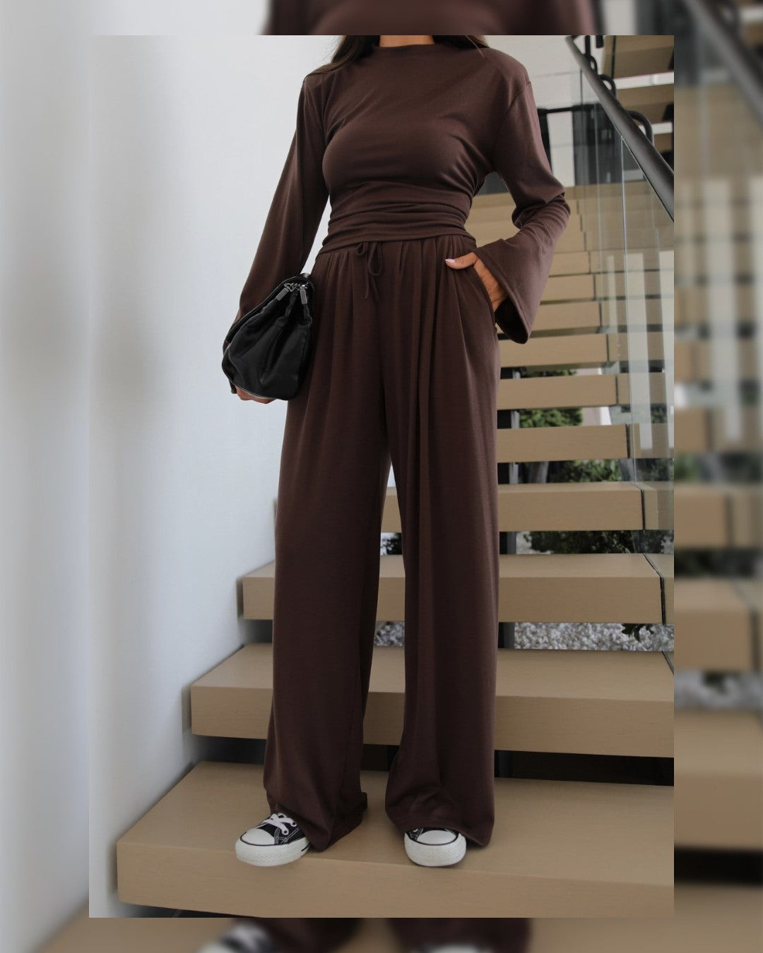Veyra Ruched Wide-Leg Set
