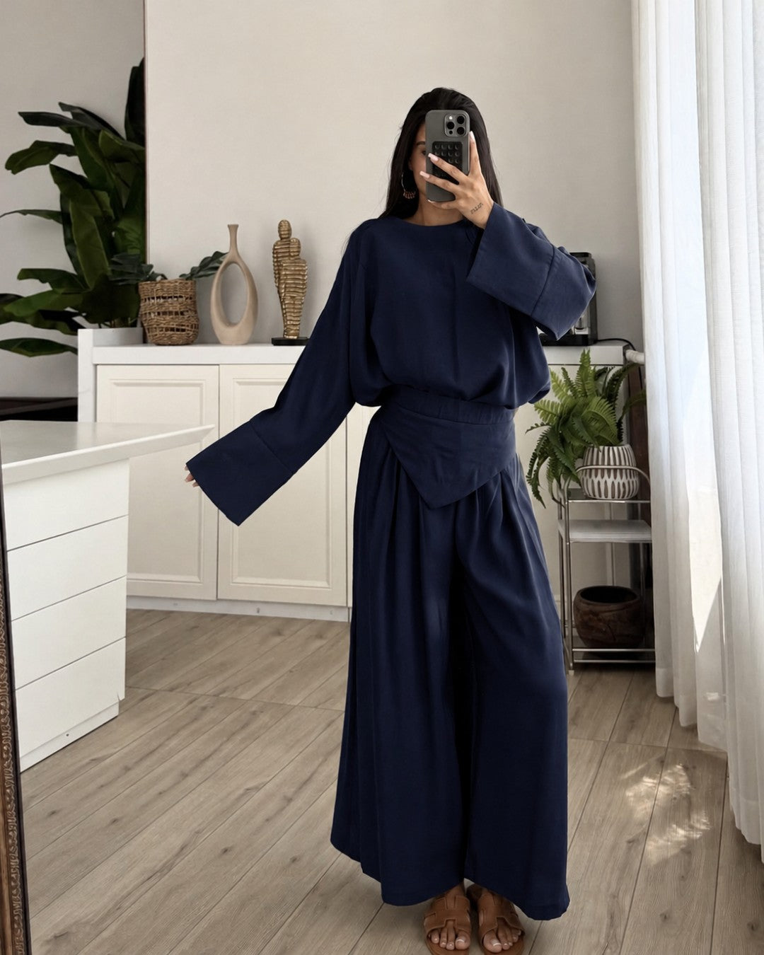 Viera Sculpted-Waist Wide-Leg Set