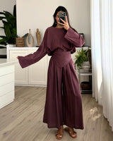 Viera Sculpted-Waist Wide-Leg Set