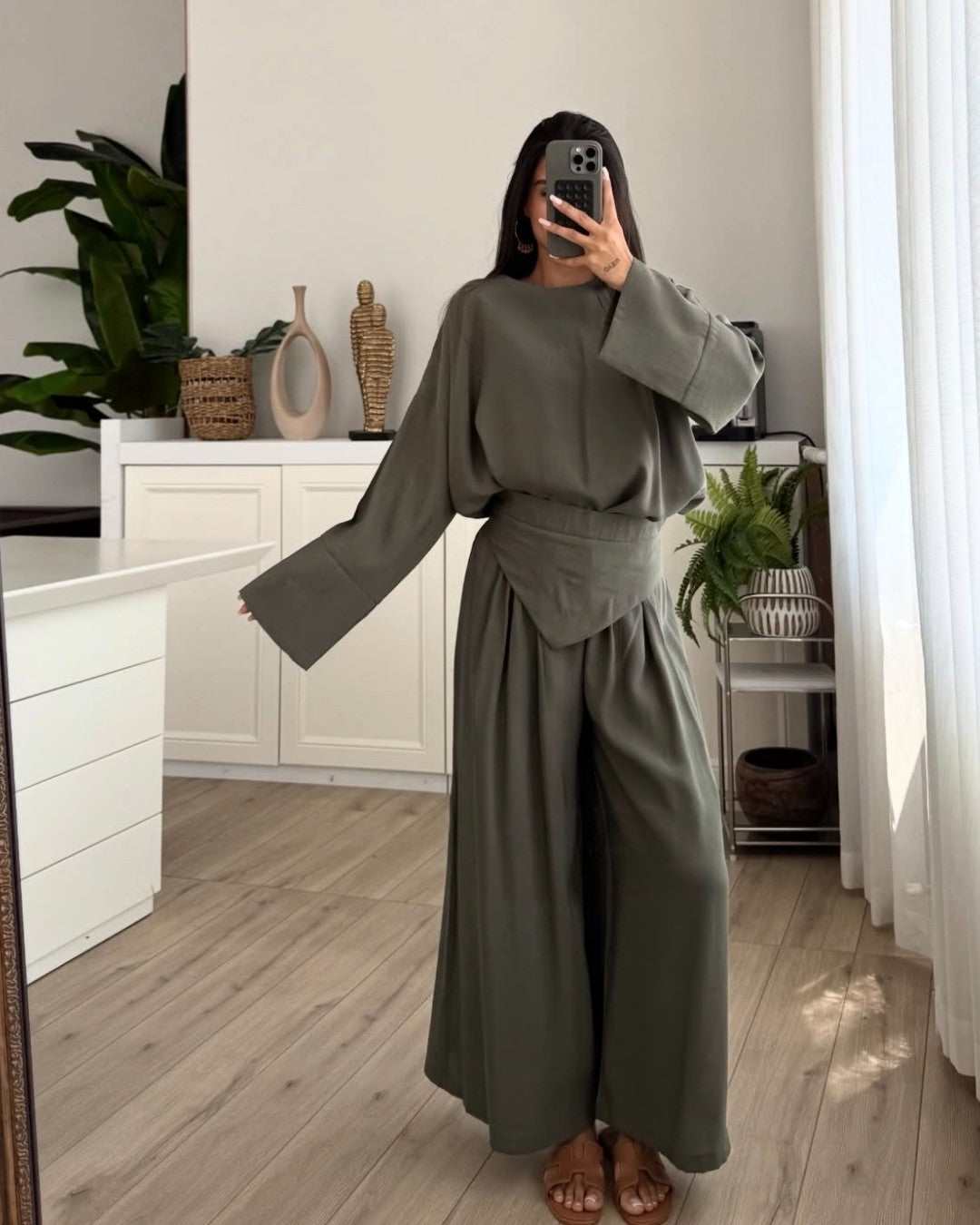 Viera Sculpted-Waist Wide-Leg Set