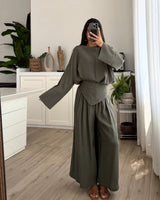 Viera Sculpted-Waist Wide-Leg Set