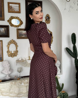 Vintage Polka Maxi Dress