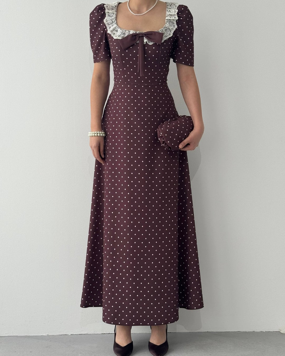 Vintage Polka Maxi Dress