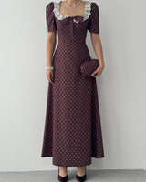 Vintage Polka Maxi Dress