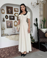 Vintage Polka Maxi Dress