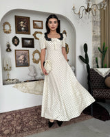 Vintage Polka Maxi Dress