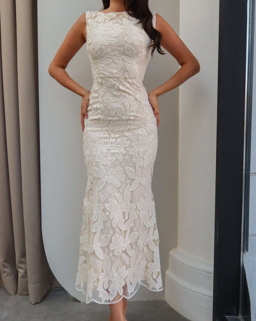 Virelle Lace Midi Dress