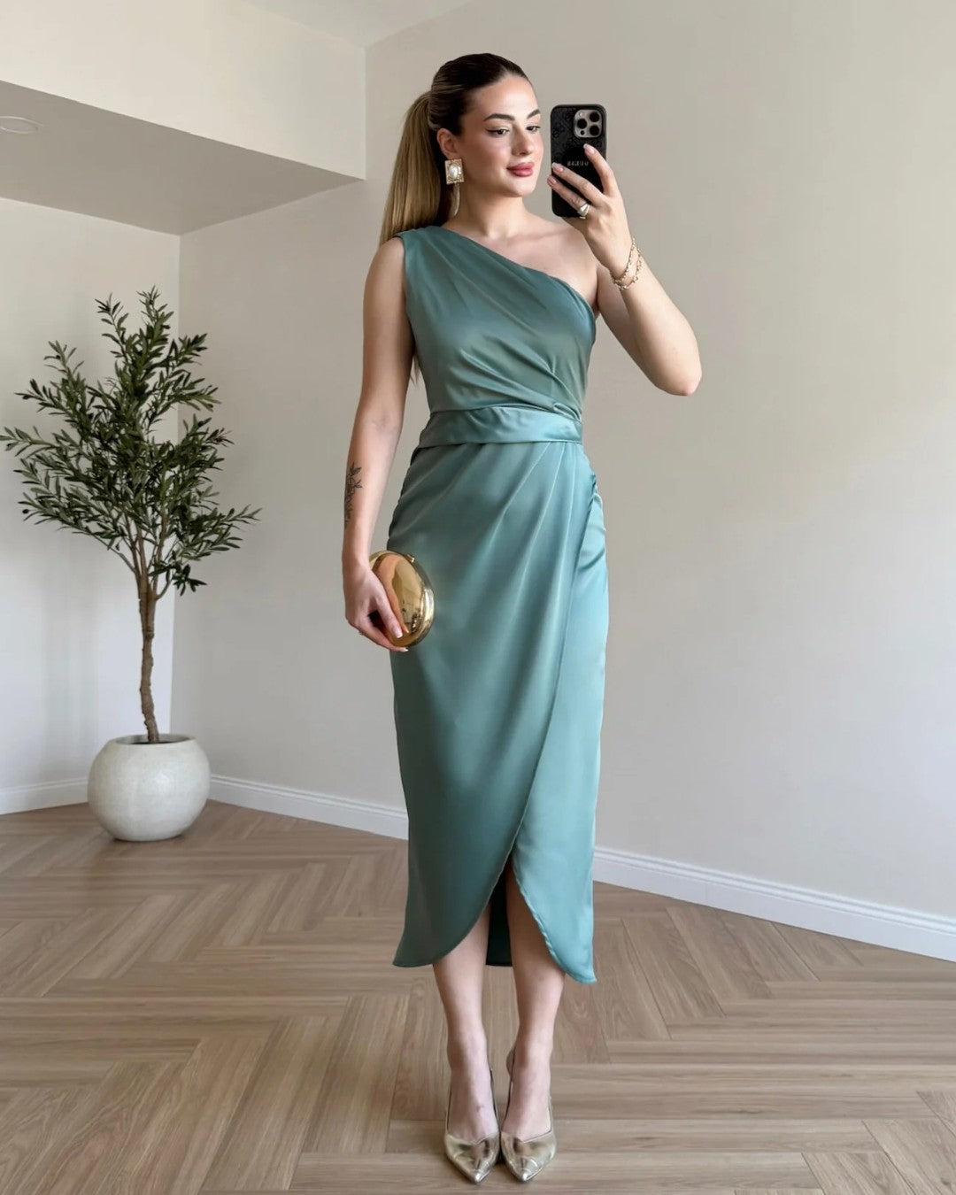 Virelle One-Shoulder Dress