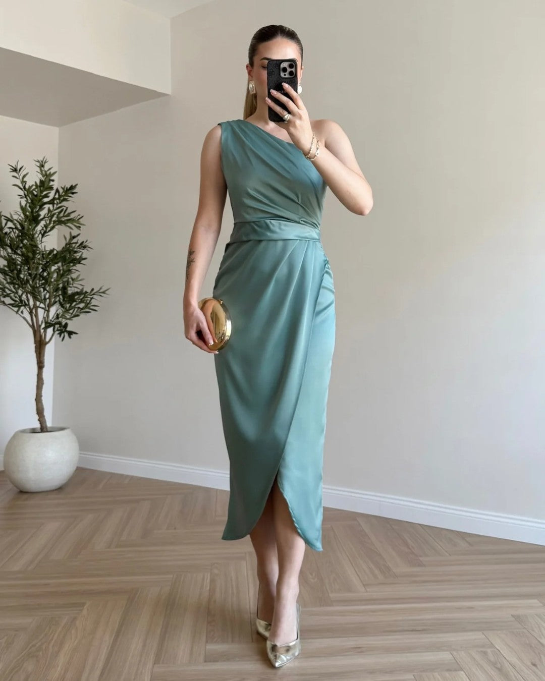 Virelle One-Shoulder Dress