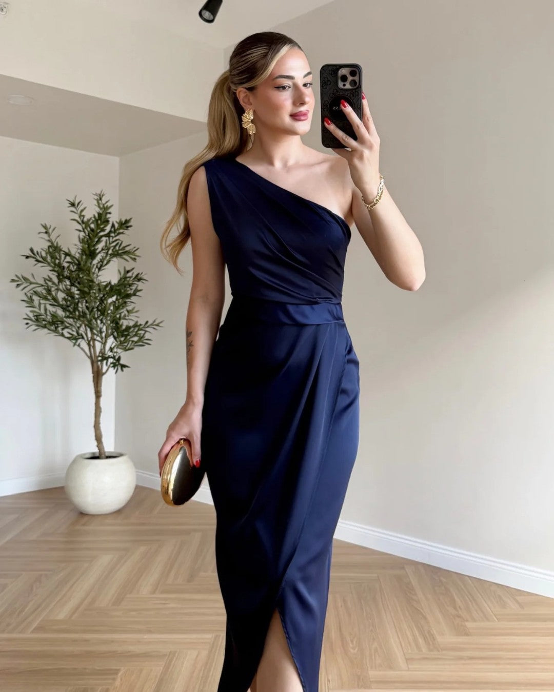 Virelle One-Shoulder Dress
