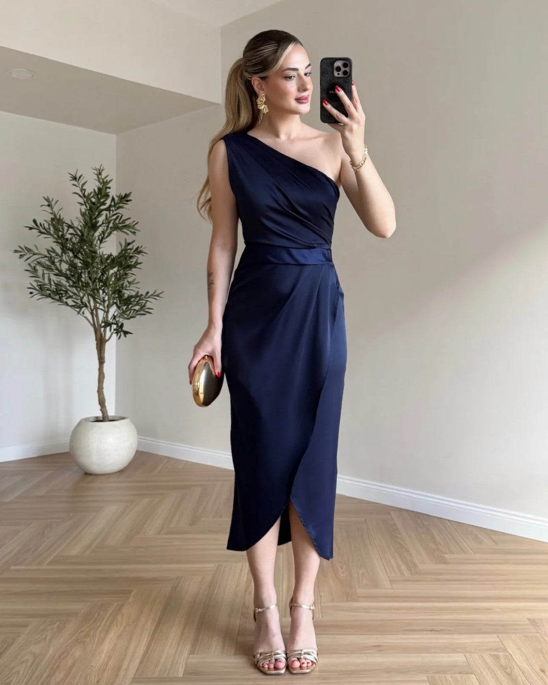 Virelle One-Shoulder Dress