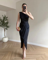 Virelle One-Shoulder Dress