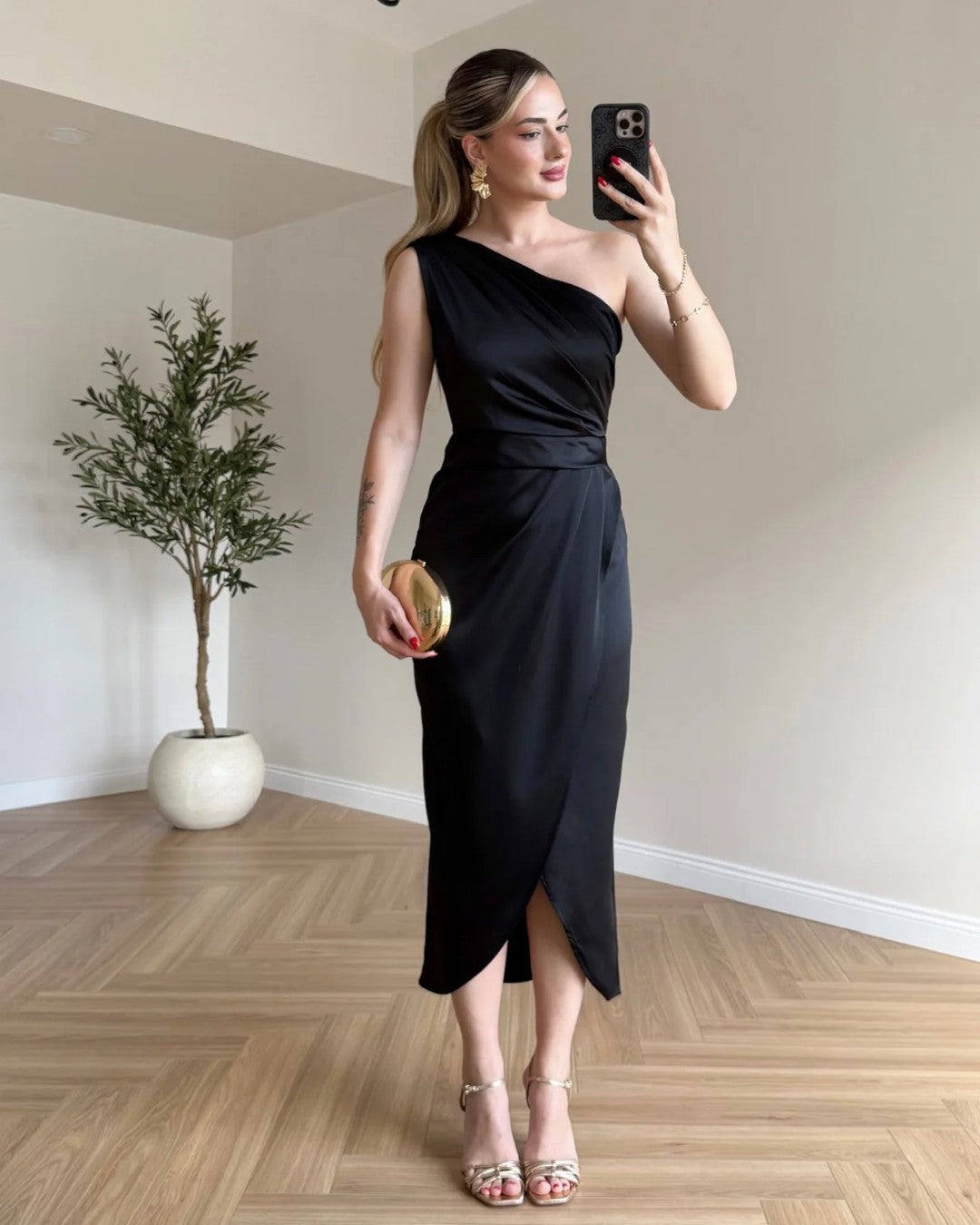 Virelle One-Shoulder Dress