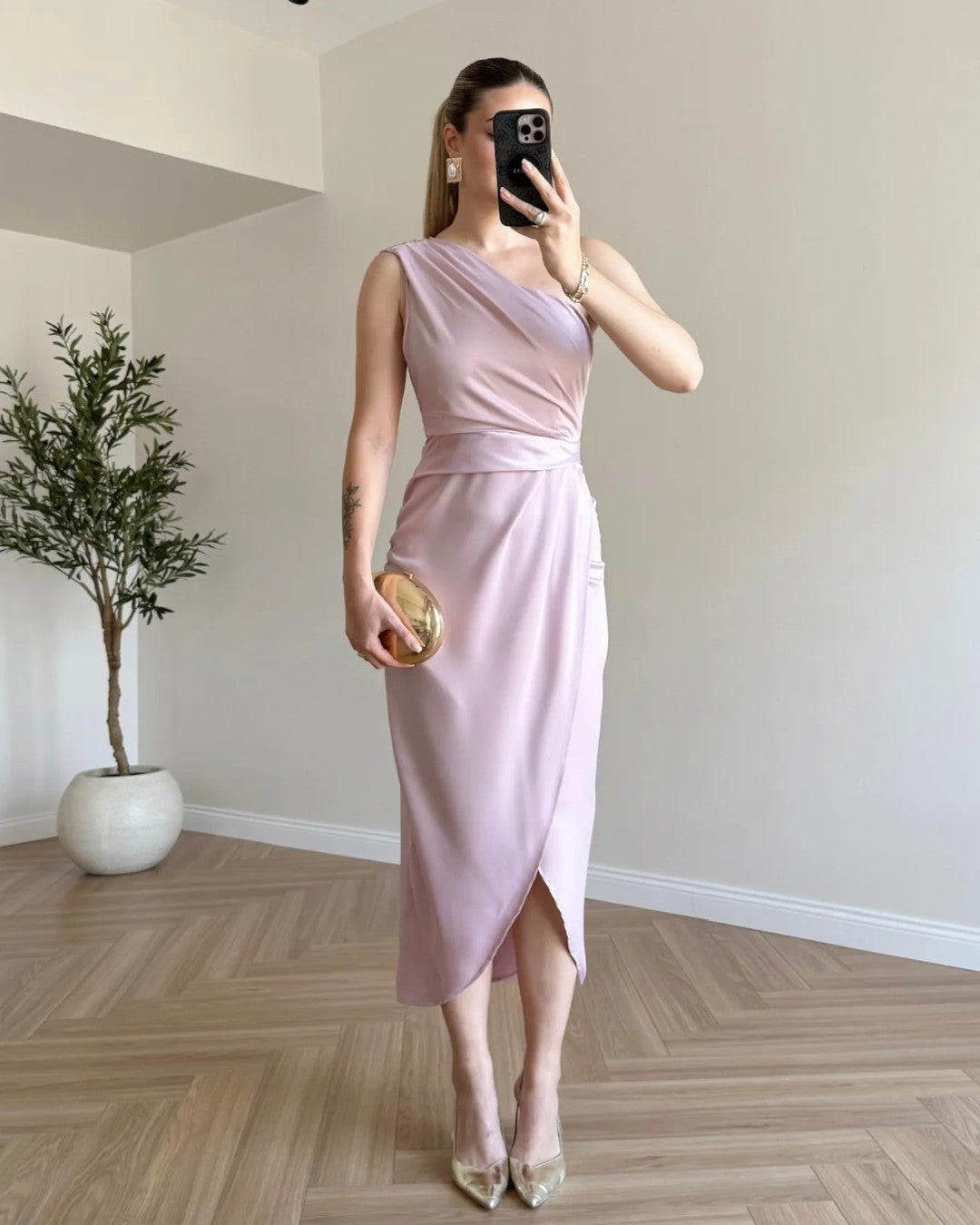 Virelle One-Shoulder Dress