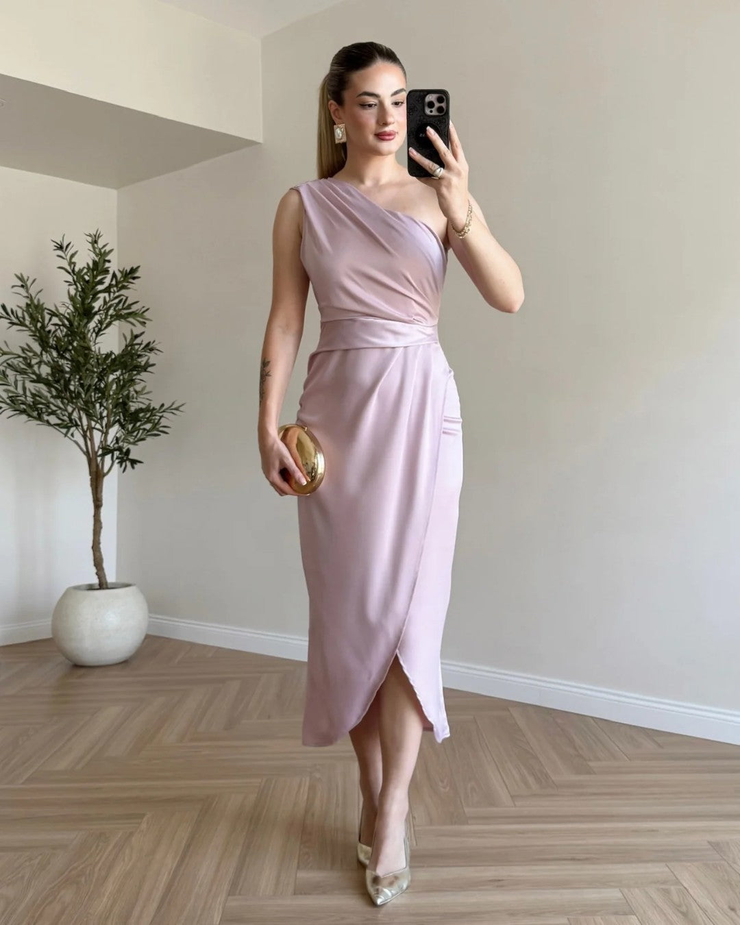 Virelle One-Shoulder Dress