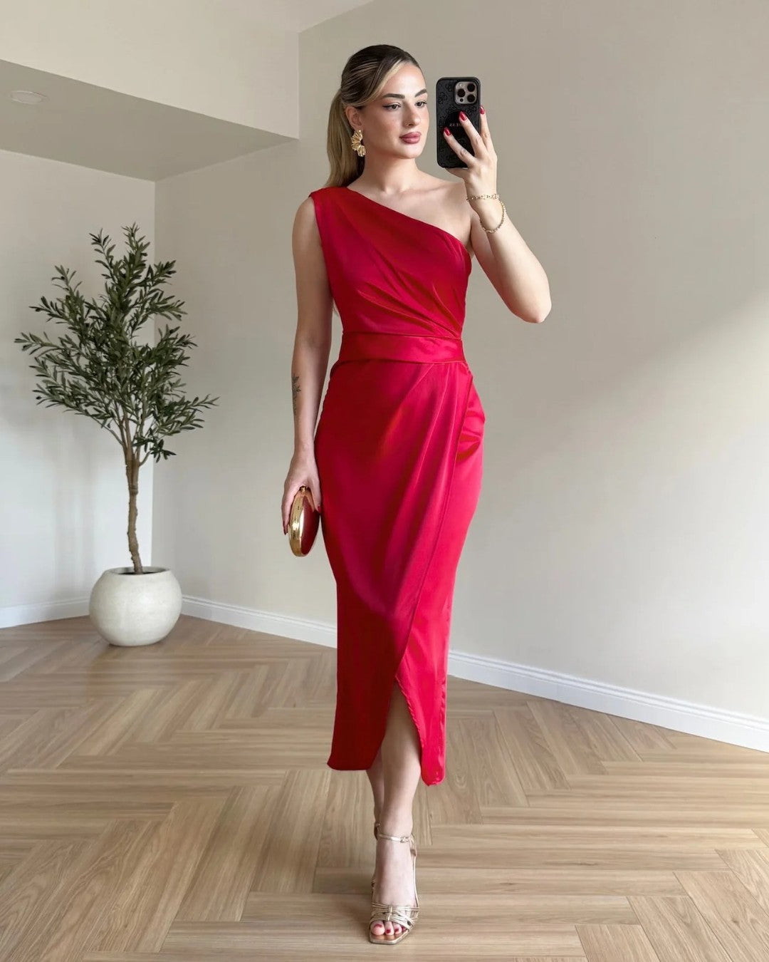 Virelle One-Shoulder Dress