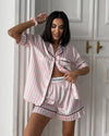 VS Pink Satin Pajama Set