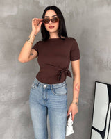 Waist Tie Detail Top
